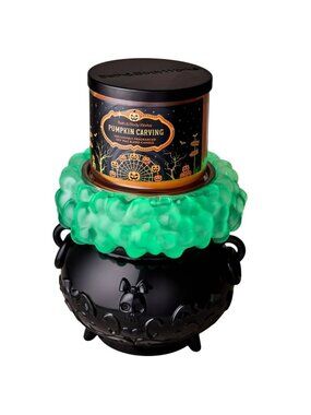 Bath & Body Works LightUp Color-Changing Cauldron Waterglobe 3wick candle holder